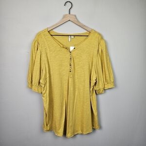 Cato Yellow Blouse Top 18/20W BNWT